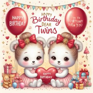 Happy Birthday Cards For Twins Happy Birthday Wishes