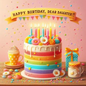 Happy Birthday Cake For Daughter Happy Birthday Wishes