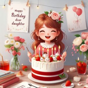 Happy Birthday Cake For Daughter Happy Birthday Wishes